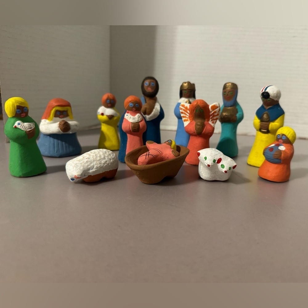 Vibrant Holiday Nativity Figurine Set